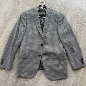 Men's Samuelsohn Gray Plaid Men's Blazer Size 42